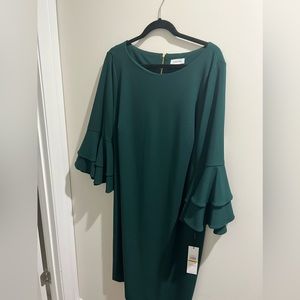 Forest green classy dress